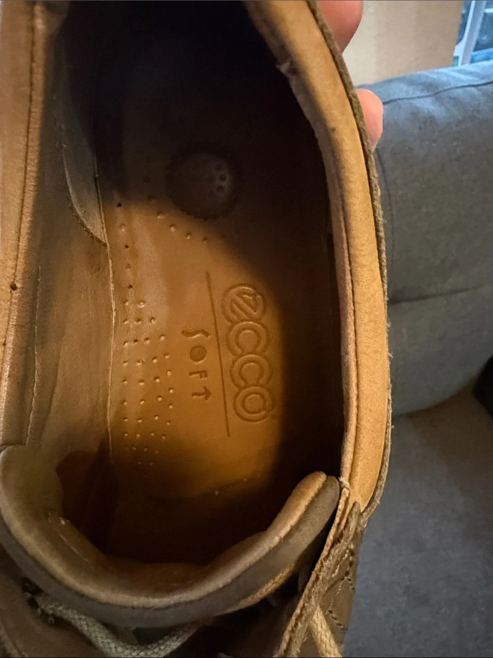 ECCO Brown Nubuck Leather Lace Up Arch Support Comfort Shoes EU 41